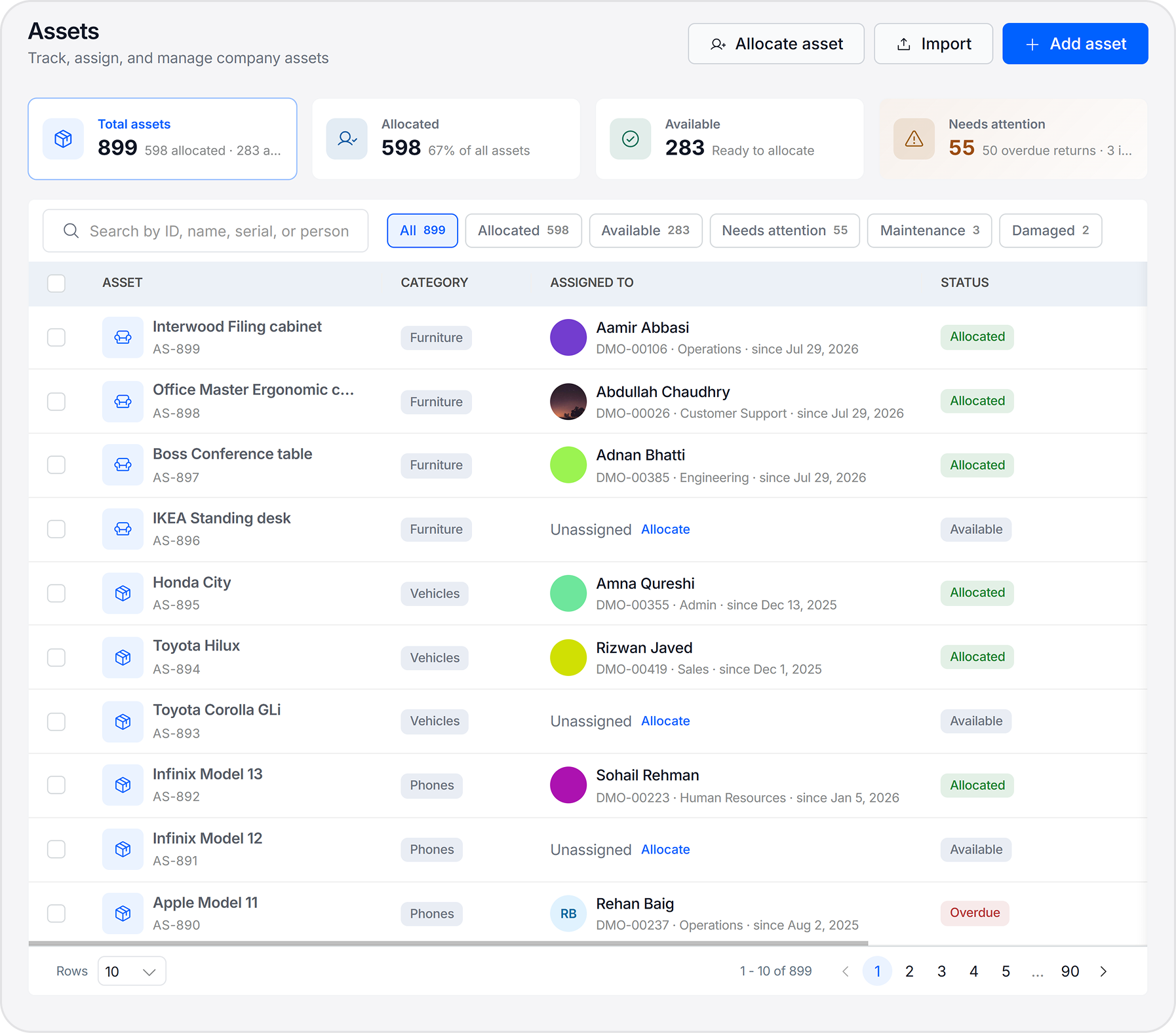 Asset Management module