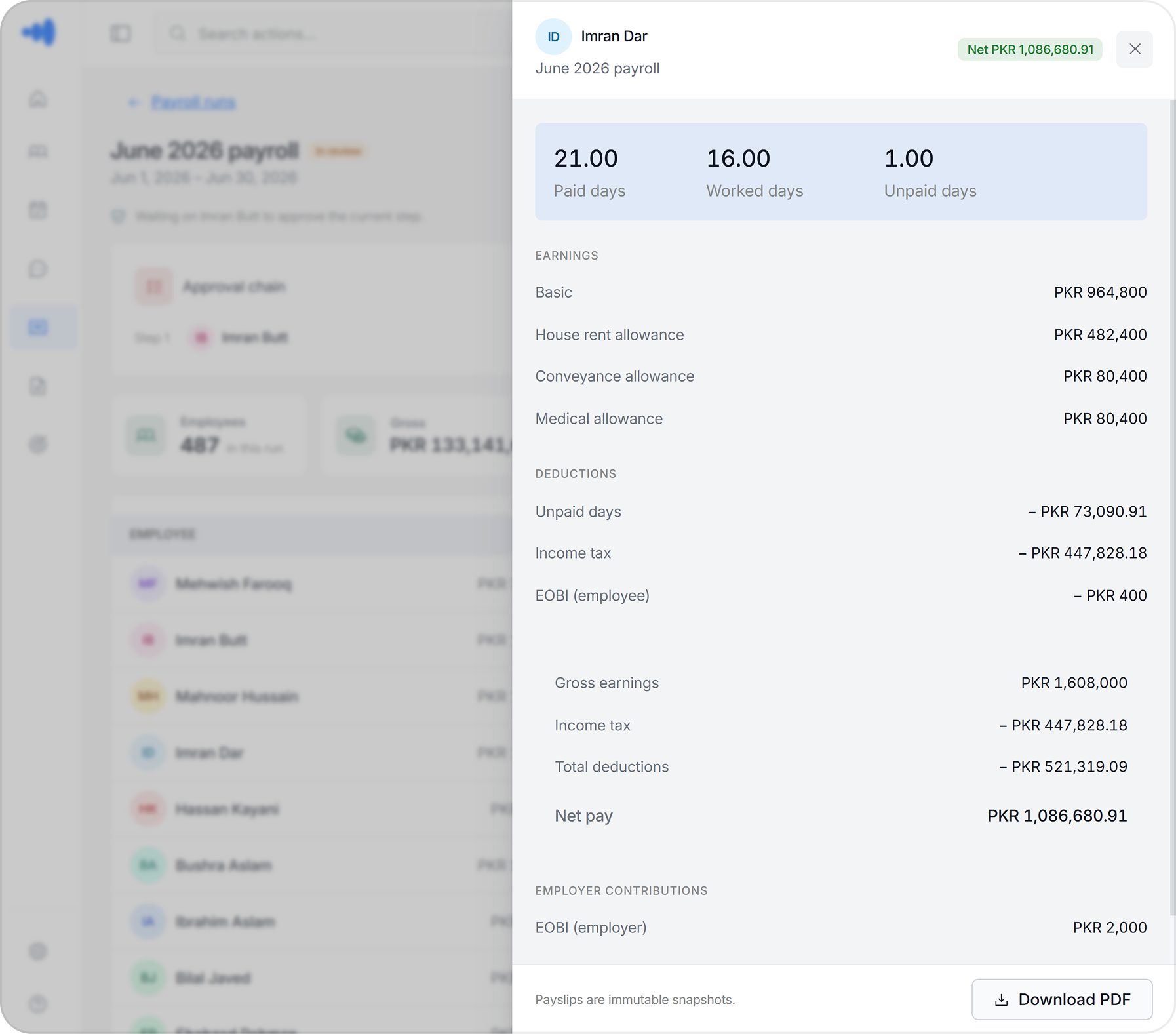 Attendance and payroll